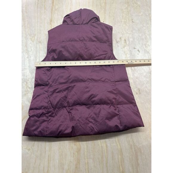 J. Jill Down Puffer Vest Purple Burgundy Warm Women’s Size Small XS Petite - Picture 6 of 6